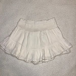 white mini skirt